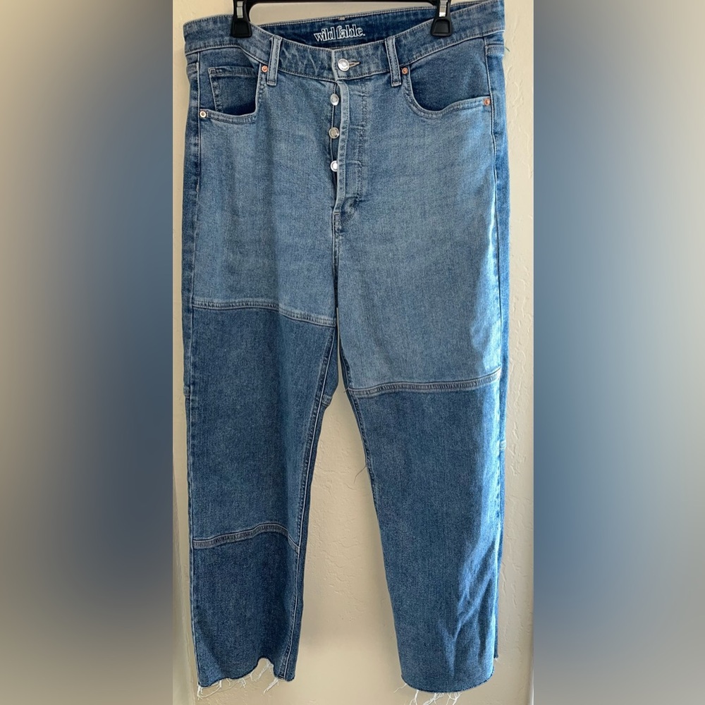 Wild Fable Women's Relaxed Denim Patchwork Jeans